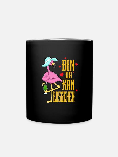 Bin Da Kann Losgehen - Tasse einfarbig - Schwarz