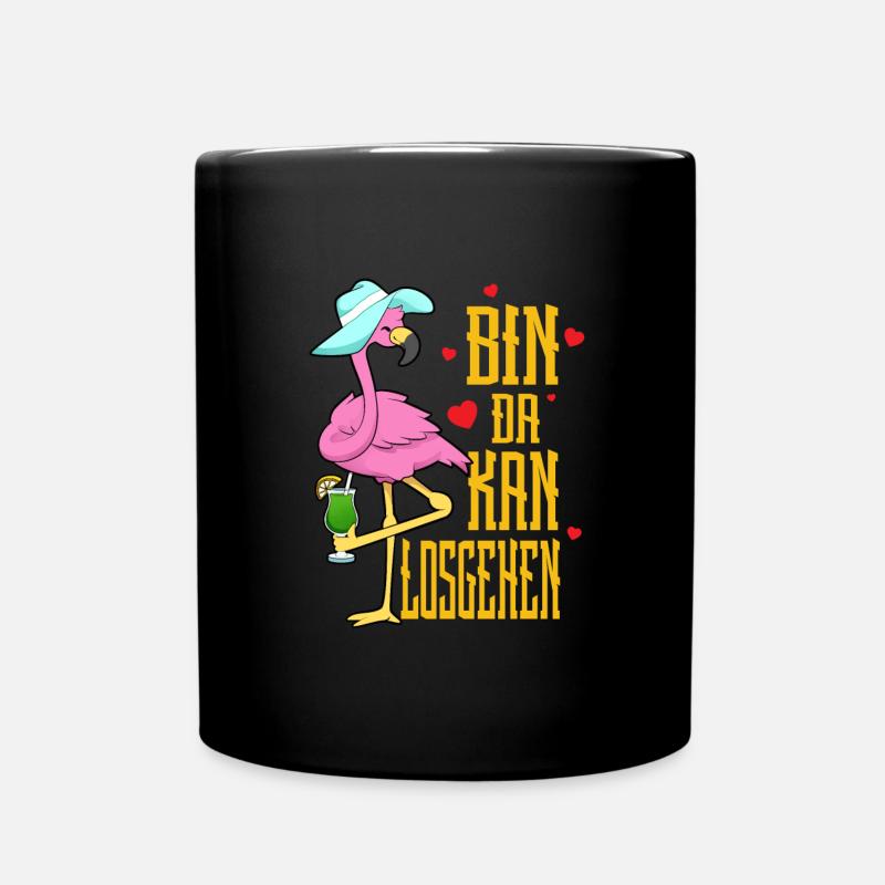 Bin Da Kann Losgehen - Tasse einfarbig - Schwarz