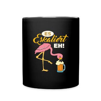 Es Eskaliert Eh - Tasse einfarbig - Schwarz - Vorne