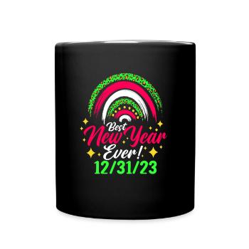 Bestes neues Jahr aller Zeiten am 31.12.23 Silvest - Tasse einfarbig - Schwarz - Vorne