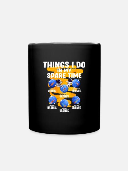 Uranus - Tasse einfarbig - Schwarz