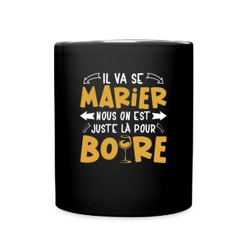 EVG Humour Cadeau Futur Marié Team équipe du Marié - Mug uni - noir - Devant