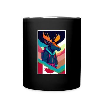 Orignal, Randonnée pédestre, Voyages nature Vacances Canada - Mug uni - noir - Devant