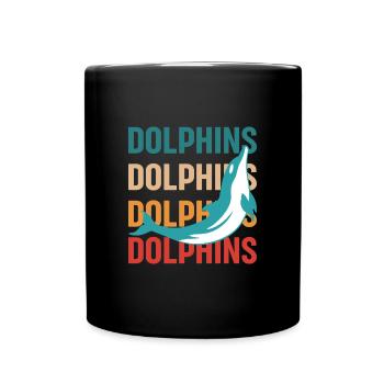 Dolphins Dolphins Dolphins Dolphins Tier Liebhaber - Tasse einfarbig - Schwarz - Vorne