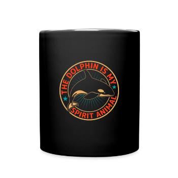Le dauphin est mon animal spirituel Orques dans la mer - Mug uni - noir - Devant