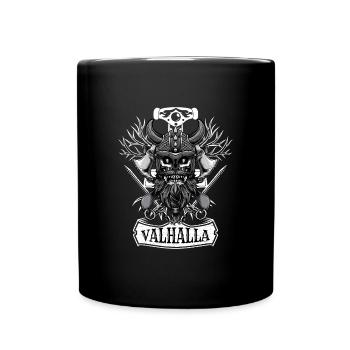 Valhalla Norse Mythology Rune - Full Colour Mug - black - Front