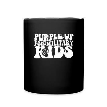 Lila up f�r Military Kids Month Purple uplila f�r - Tasse einfarbig - Schwarz - Vorne
