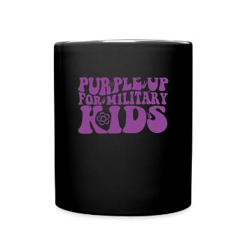 Lila up f�r Military Kids Month Purple uplila f�r - Tasse einfarbig - Schwarz - Vorne