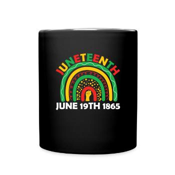 Juneteenth Boho Regenbogen 19. Juni 1865 Juneteent - Tasse einfarbig - Schwarz - Vorne