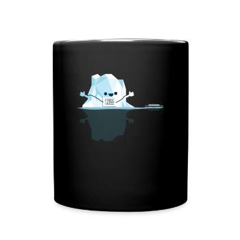 Kostenlose Umarmungen Titanic - Tasse einfarbig - Schwarz - Vorne