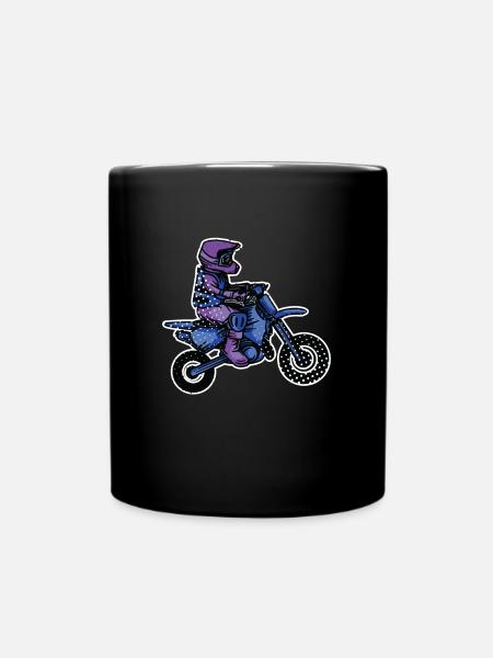 Motocross Enfants Moto Motard Vélo - Mug uni - noir