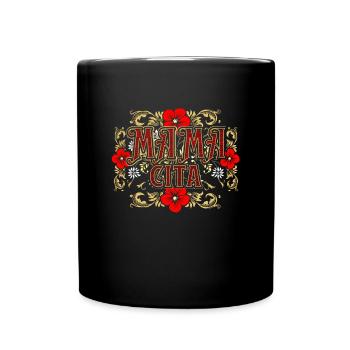 Mama Cita hei�e mexikanische Frau Mamacita - Tasse einfarbig - Schwarz - Vorne