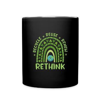 Recycling - Full Colour Mug - black - Front