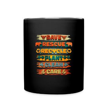 Recycling - Full Colour Mug - black - Front