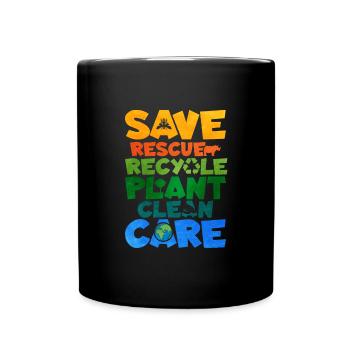 Recycling - Full Colour Mug - black - Front