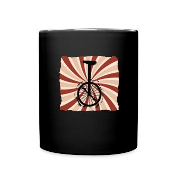Einrad Rétro Unicycle - Mug uni - noir - Devant