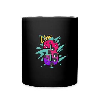 3rd Birthday - Full Colour Mug - black - Front
