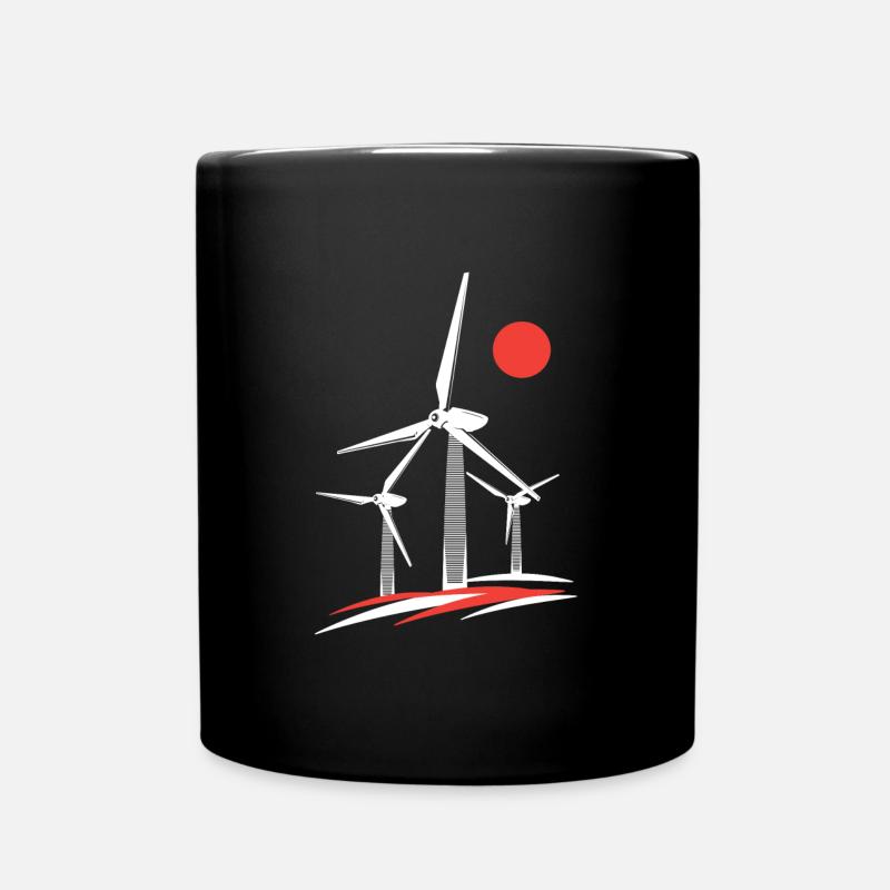Éolienne Énergie éolienne Énergie éolienne Énergie éolienne - Mug uni - noir