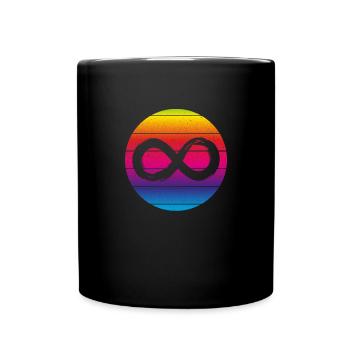 Neurodiversity Infinity Sunset Autismusbewusstsein - Tasse einfarbig - Schwarz - Vorne