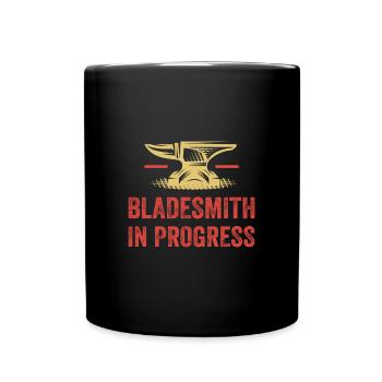Hammer Forge Blacksmith In Progress Anvil - Full Colour Mug - black - Front