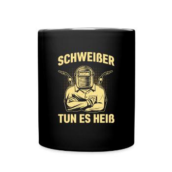 Les soudeurs le font à chaud, les métallurgistes soudent - Mug uni - noir - Devant