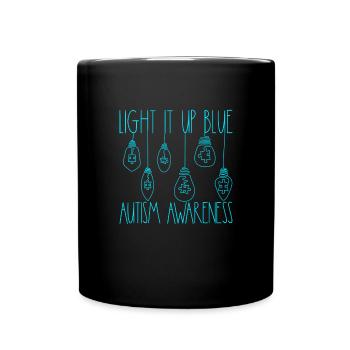 Z�nden Sie es Blue Autism Awareness auf, hell es b - Tasse einfarbig - Schwarz - Vorne