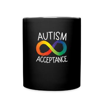 Autismusakzeptanz Neurodiversity Infinity Autism - Tasse einfarbig - Schwarz - Vorne