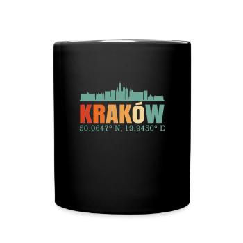Poland Krakow Skyline - Full Colour Mug - black - Front