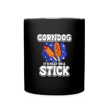 Corn Dog Food Love Gift - Full Colour Mug - black - Front