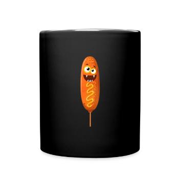 Corn Dog Food Love Gift - Full Colour Mug - black - Front