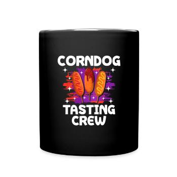 Corn Dog Food Love Gift - Full Colour Mug - black - Front