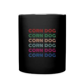 Corn Dog Retro - Full Colour Mug - black - Front