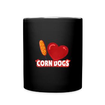 Les chiens de maïs adorent - Mug uni - noir - Devant