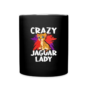 Jaguar Frauen Liebe - Tasse einfarbig - Schwarz - Vorne