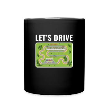 Lets Drive Play Rug Play Mat - Full Colour Mug - black - Front