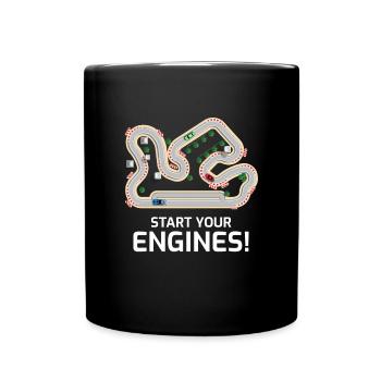 Démarrez vos moteurs! Jouer au jeu de tapis - Mug uni - noir - Devant