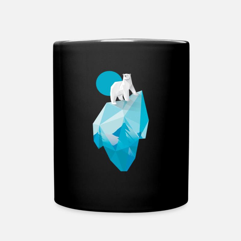 Eisbären Eisberg Bären Tierschutz - Tasse einfarbig - Schwarz