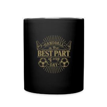 Handball is the best part of my day - Full Colour Mug - black - Front