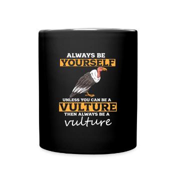 Vautour - Mug uni - noir - Devant