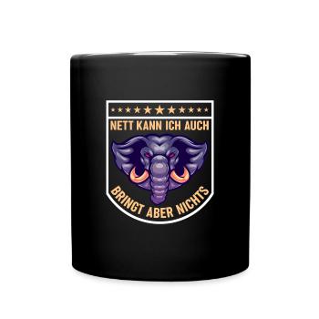 I can also be nice, but it doesn't bring animal welfare - Full Colour Mug - black - Front