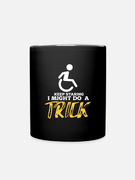 wheelchair - Full Colour Mug - black