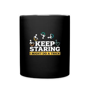 Rollstuhl - Tasse einfarbig - Schwarz - Vorne