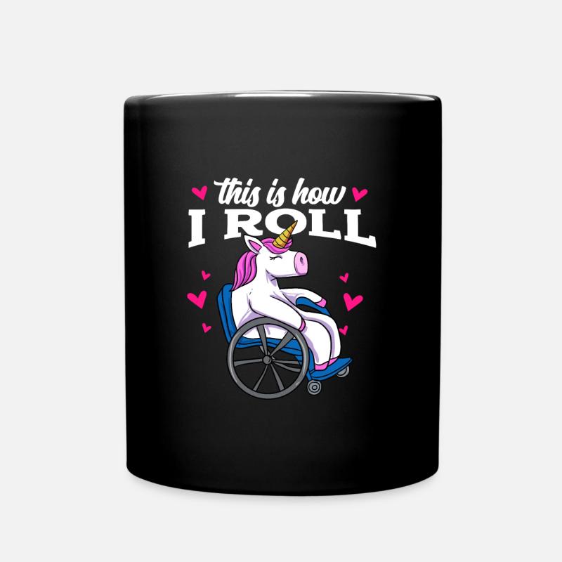 Rollstuhl - Tasse einfarbig - Schwarz