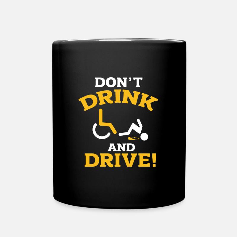 Rollstuhl - Tasse einfarbig - Schwarz
