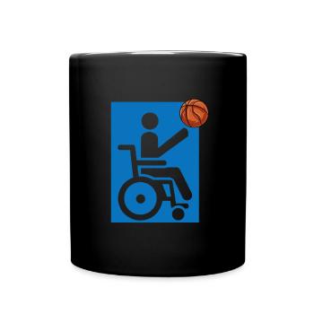 Rollstuhl - Tasse einfarbig - Schwarz - Vorne