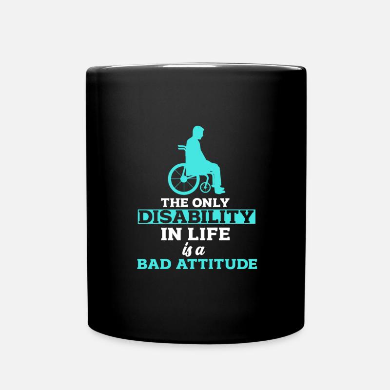 Rollstuhl - Tasse einfarbig - Schwarz