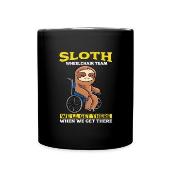 Rollstuhl - Tasse einfarbig - Schwarz - Vorne