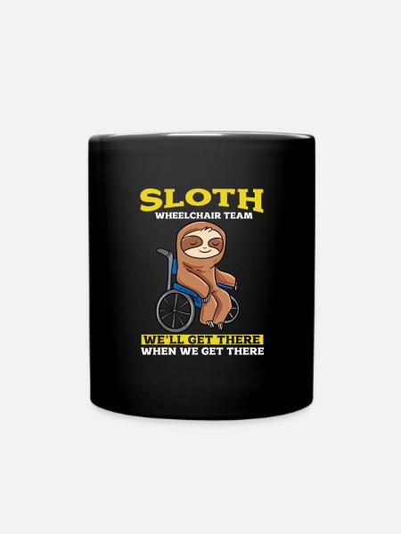 Rollstuhl - Tasse einfarbig - Schwarz