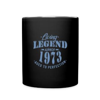 Vintage 1973 Birthday Living Legend - Full Colour Mug - black - Front