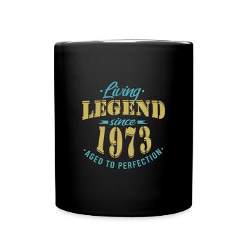 Vintage 1973 Birthday Living Legend - Full Colour Mug - black - Front